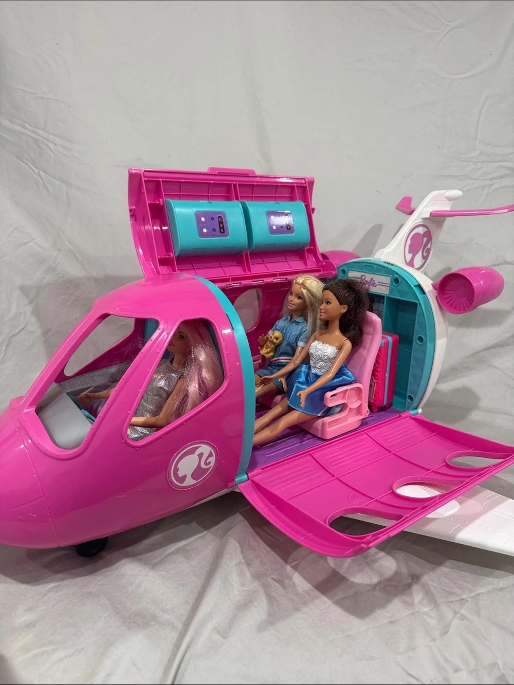 Barbie Pink & Teal Jetliner Playset & Accessories